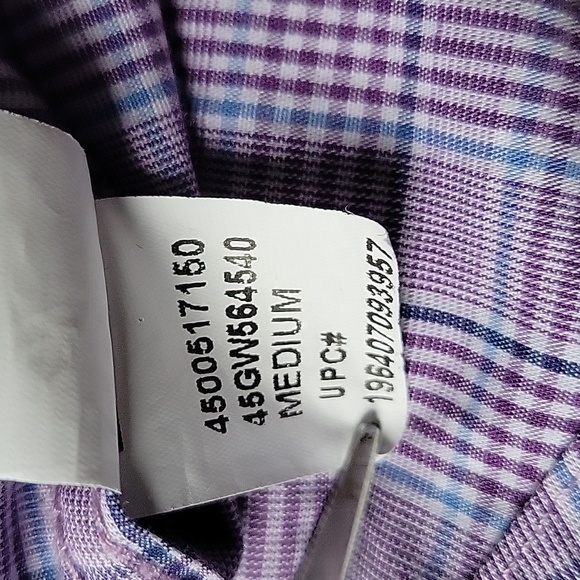 Izod purple plaid button-down,  size M - Picture 10 of 10